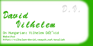 david vilhelem business card